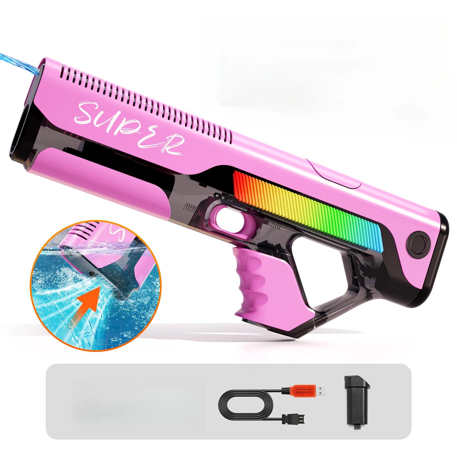 

Auto Electric Water Gun Rainbow Energy Design. Portable Blaster For Kids Boys. Summer Beach Pool Fight Game Toy Gift