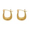 European Minimalist Geometric U-Shaped Handbag Earrings, 18K Gold-Plated Stainless Steel, Light Luxury Design.