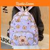 Printting Capybara Cartoon Backpack School Bag For Cute Kids Gift Breathable
