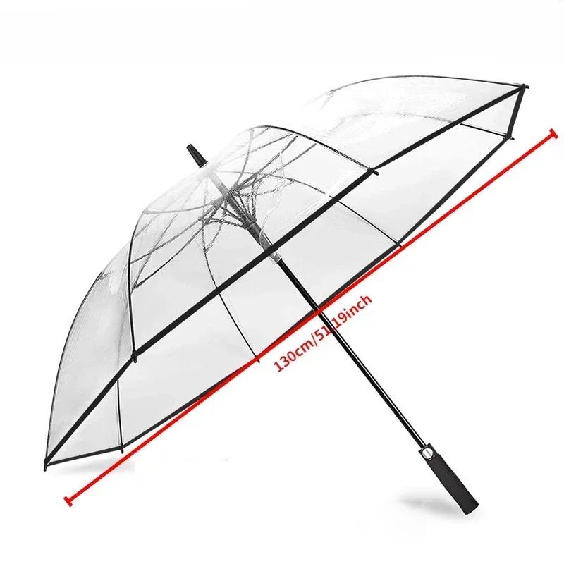 

Extra Large Transparent Umbrellas Professional Storm Reinforced Rain Umbrella Beach Umbrella Protection Parasol Lightweight metal-fiber composite&8K