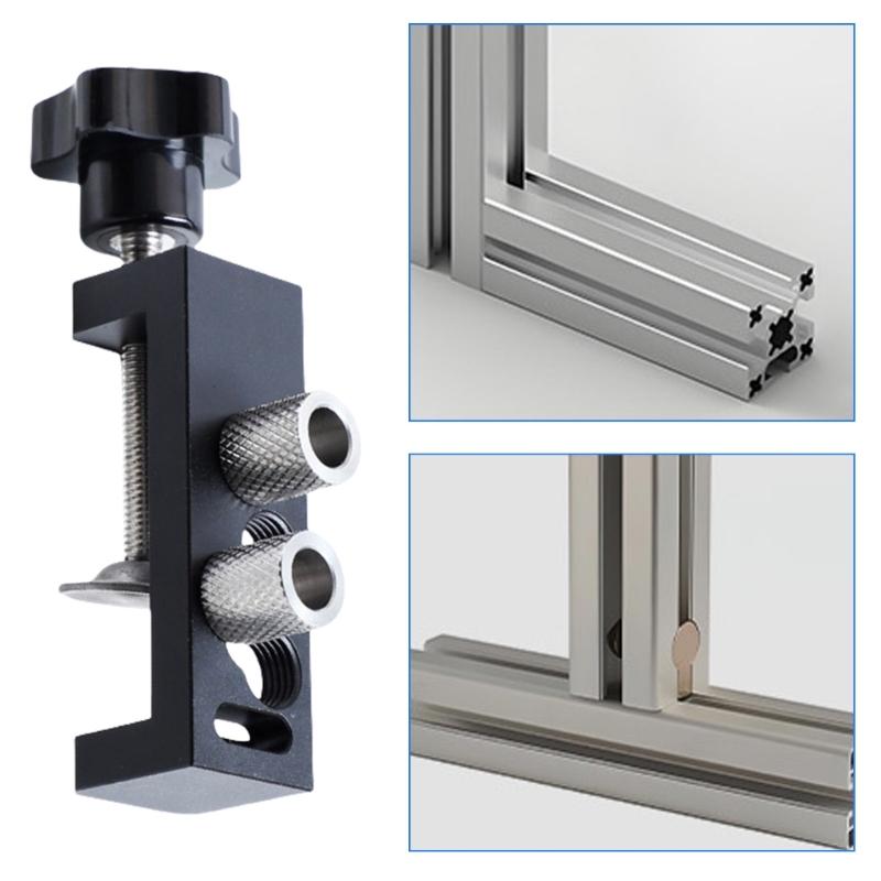Aluminum Profile Drilling Assistant Aluminum Profile Vertical Drilling Machine Double Hole Locator Metal Drill Bit