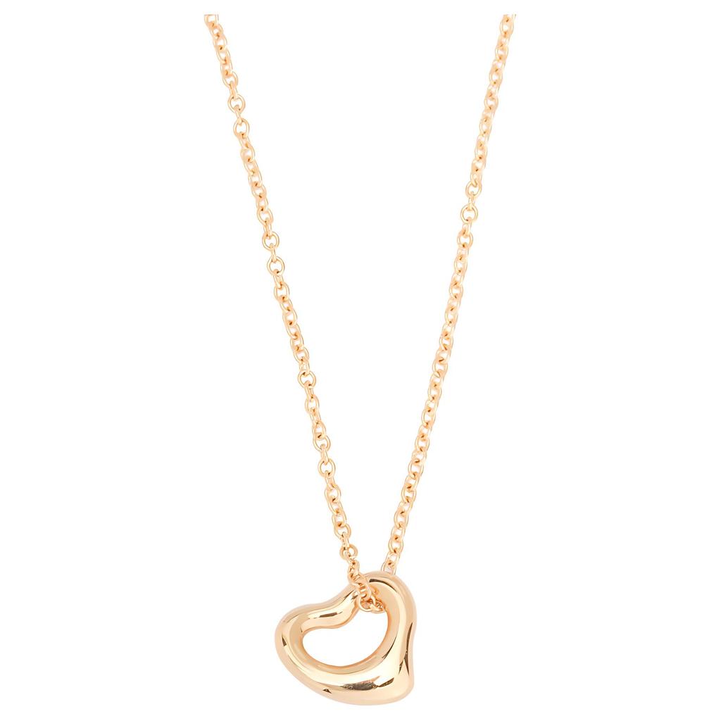 Tiffany & Co. Elsa Peretti® Open Heart Classic 18K Gold Necklace Women Necklace GRP06560