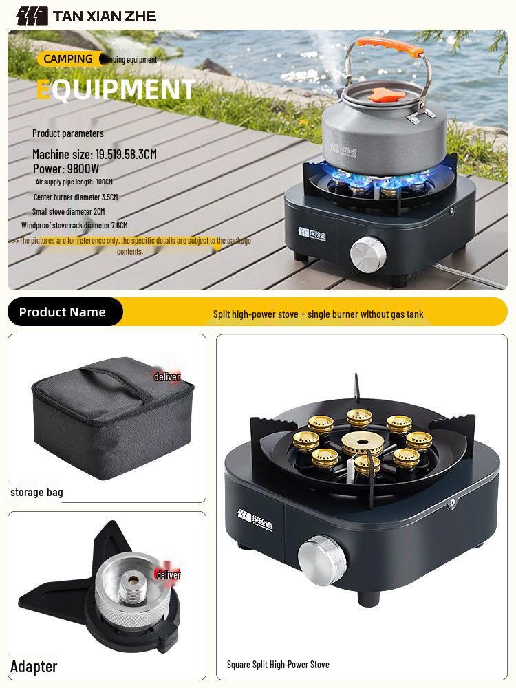 Portable Infrared Windproof Cassette Stove for Outdoor Cooking