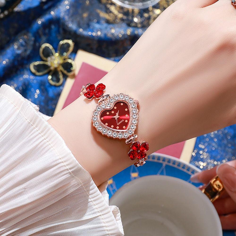 Strass Quarzuhr Diamantbesetztes Uhrenarmband Damen Armbanduhr Damen Mädchen