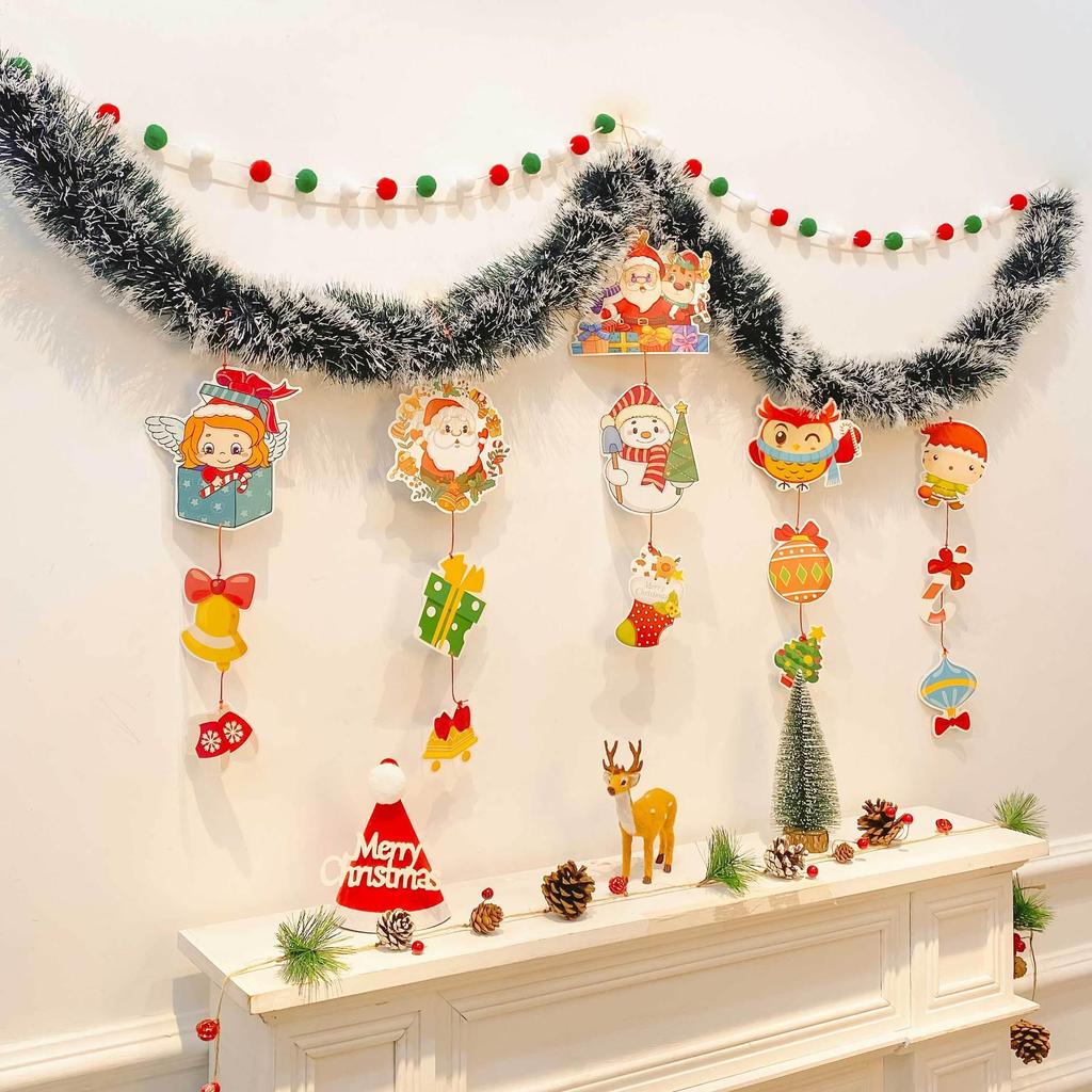 Christmas Tinsel Garland for Tree Ornaments and Wall Decor