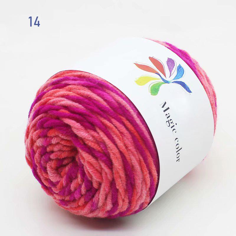 

45 г/моток пряжа для шарфа для взрослых, разноцветная сегментная окраска, 8 нитей, хлопковая пряжа, детский свитер своими руками