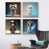 Baby Animal Astronauts Set 10 Cute Cute Pixar Dog Art Poster Print Cartoon Hd Modern Canvas Painting Nursery Kid Room Home Decor