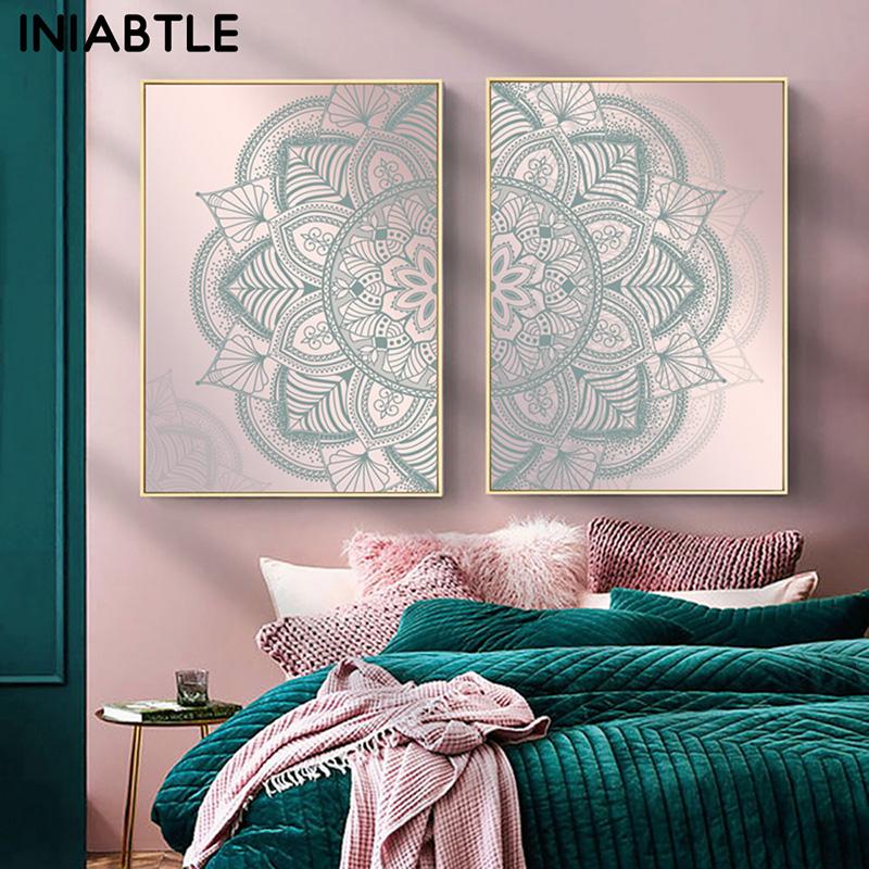 

Розовый Мандала узор абстрактный настенный художественный постер минималистичный принт холст живопись скандинавская современная картина для гостиной домашний декор 21cm×30cm NoFrame