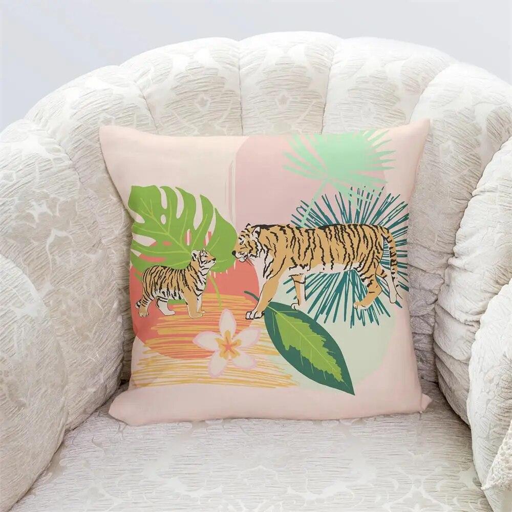 Bedroom Living Room Home Cushion Cover Geometric Abstract Pillowcase Modern Office Decor