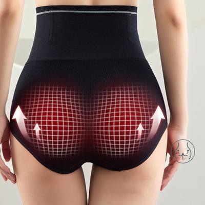 Letter Print Ribbed Butt Lifter Fat Burning Women Panties High Waist Shapewear Tummy Control Slimming Briefs