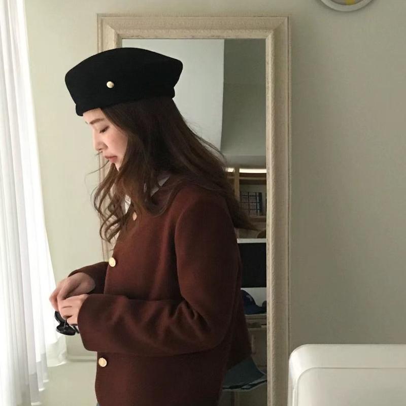 Fashion Fadora Hat For Woman 100% Wool Beret Women Winter Popular Wedding Cocktail Party Pillbox Hat High Quality Chapeau Femme