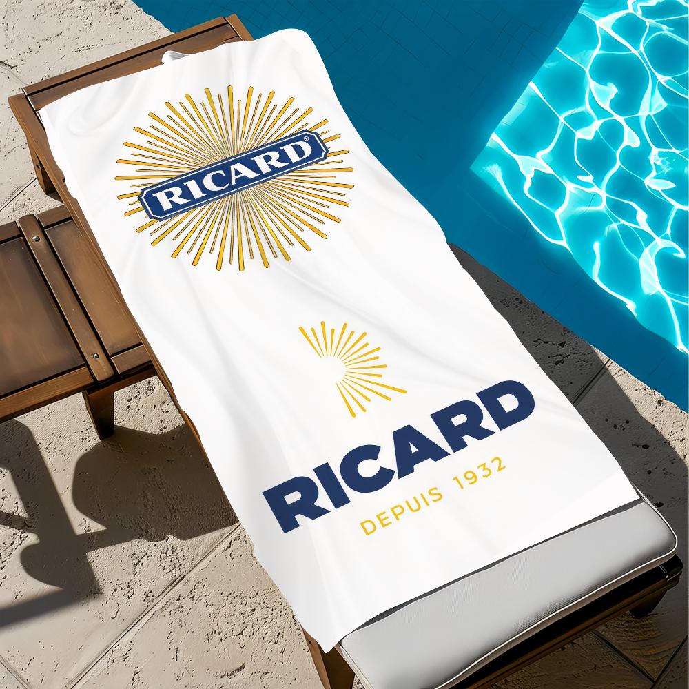 

Luxury R-RicardSES LOGO Towel Beach Quick Dry Soft Pool Towels Gift for Travel Gym Shower Camping sports W40*H60(CM)