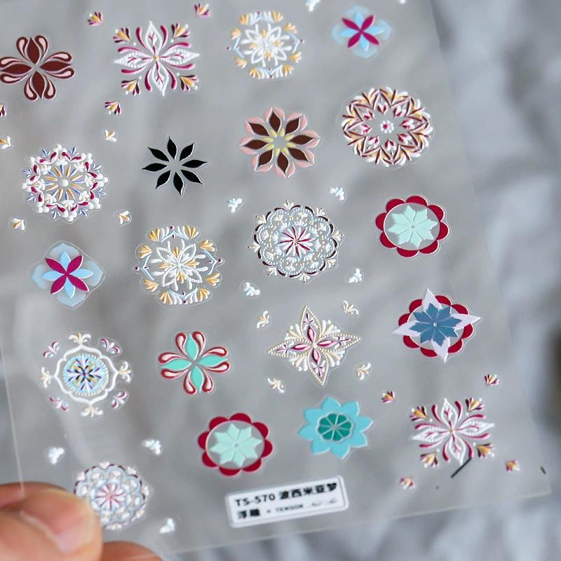 1ks 3D samolepky na nehty jaro léto přírodní květ listy simulace sušená květina vážka nášivka na nehty vodní sklíčka dekorace