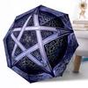 Magic Pentagram Compact Travel Automatic Umbrella Compact 8-Rib Lightweight Compact Design Travel Essential Compact Folding Umbrella