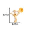 Zircon Set F136 Titanium Internal Thread Lip Labret Stud Ear Cartilage Piercing Jewelry