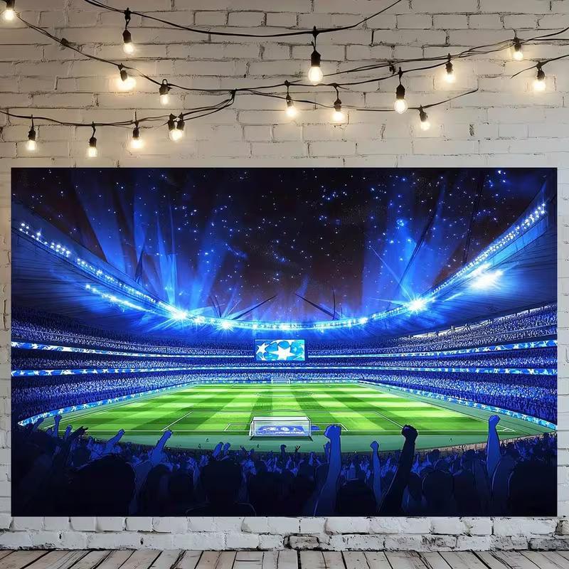 Champions League Football Banner, Soccer Party & Sports Fan Photo Booth Decor