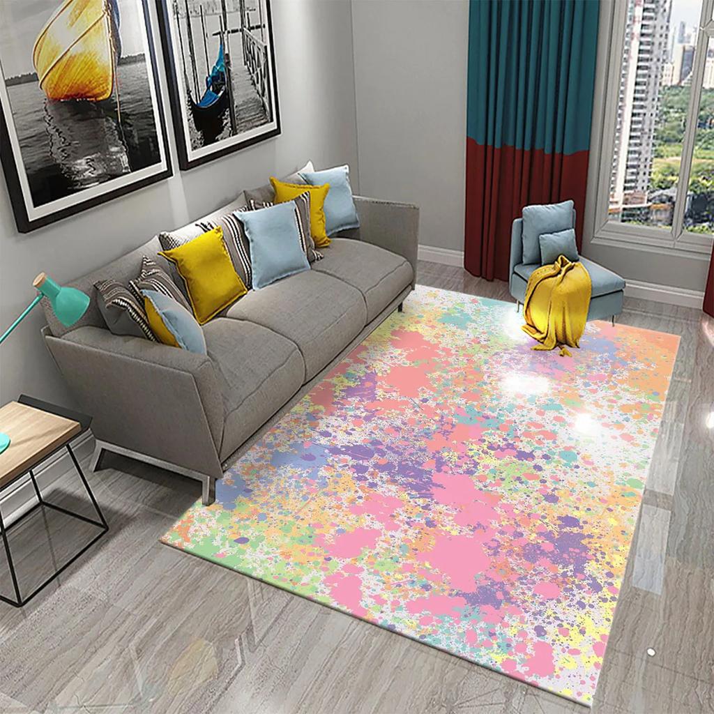 Dark Green Marbling Carpet Abstract Marble Pattern Rug Golden  Stone Texture Rectangle Area Rugs Living Room Bedroom Decor Mats