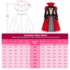 Queen Cosplay Halloween Costume Children Girls Princess Dress Playing Cards Witch Queen with Accessories Heart Tiara Red X Black 150 [ReliBeauty]