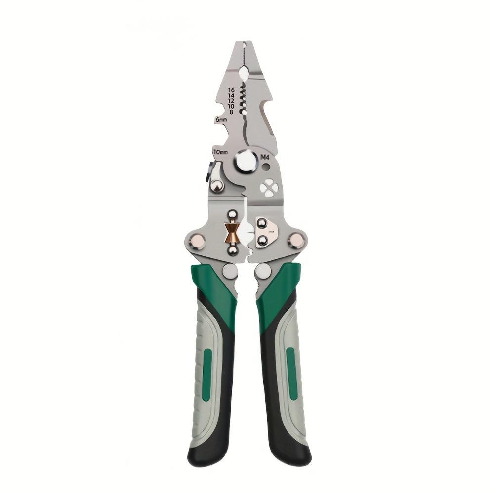 Multifunctional Electrician Pliers: Wire Stripping, Cutting, Splitting, Crimping, and Wrapping Tool