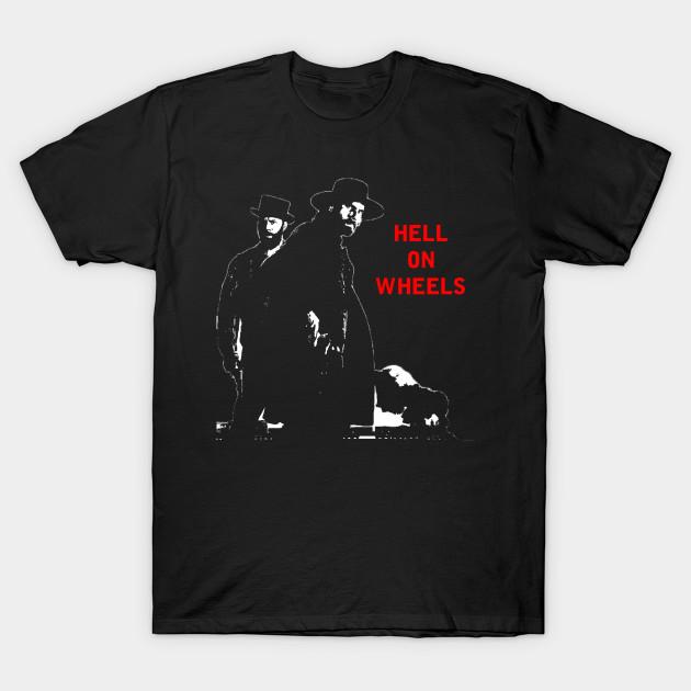 Men Black Print T-shirt Hell On Wheels No-Cut Transfer Paper Print Cotton Tshirt 3XL чёрный