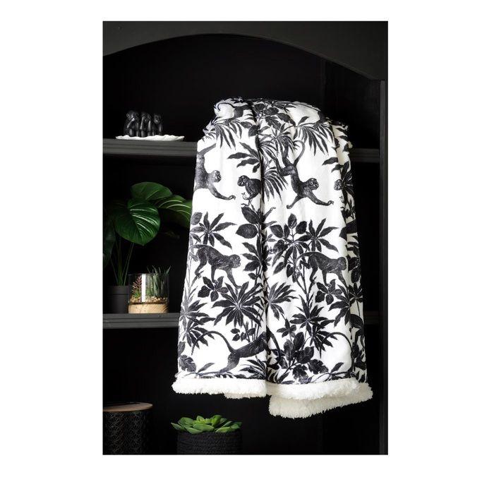 Plaid a poils doux et sherpa 130 x 160 cm Sapajou