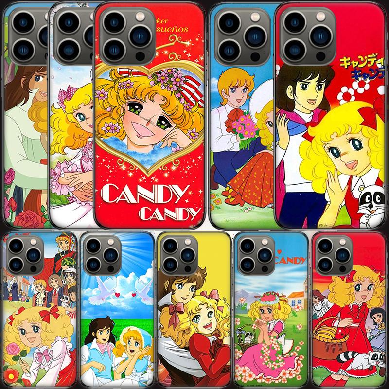 Anime Candy Candy Phone Case For Apple Iphone 16E 16 Pro Max 15 Plus Soft 13 12 Mini Cover 11 14 Pro Max Capa 8 7 SE Shell Coque