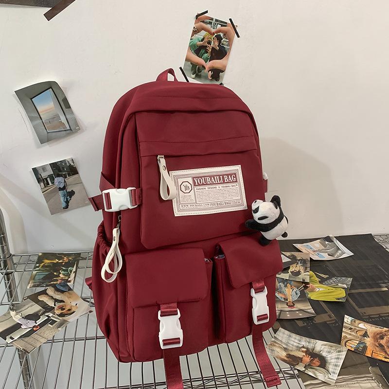Large-capacity New Fashion Middle School Students Girls and Primary School Students High School Ins Backpack Backpack