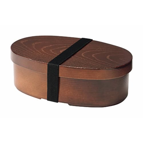 Kakusee Magewappa-style Bento Box, Oval, 500ml, Made in Japan, Dishwasher and Microwave Safe, Inner Lid with Elastic Band, Stylish, Slim, Single Tier,
