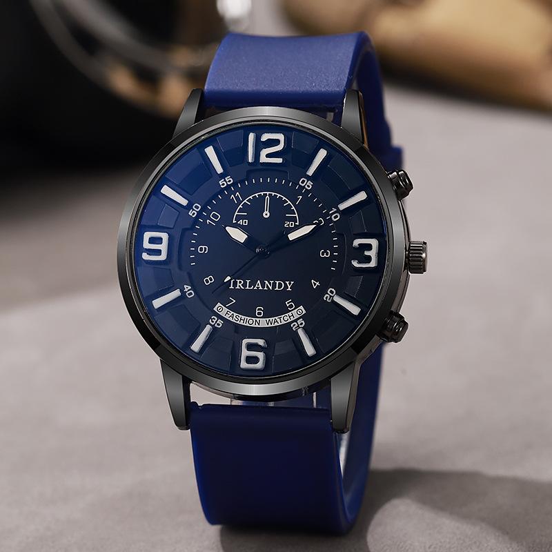 Fashion Arabic Dial Men Quartz Watch Casual Silicone Strap Sports Watches For Man Clock Best Gifts Clock for Husband,Family,Friend