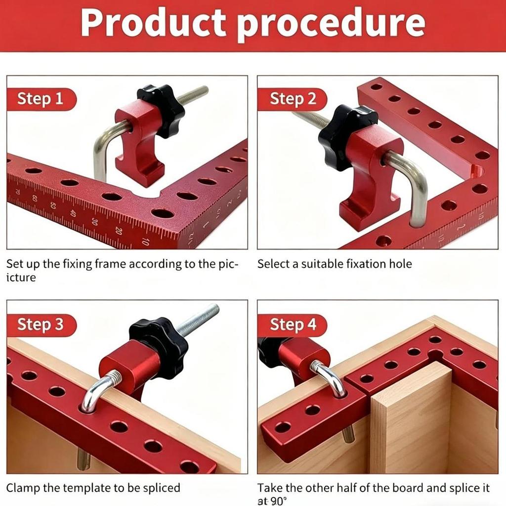 Corner Clamps Functional Versatile L Shaped Square Tool for Assembling Boxes 120mm