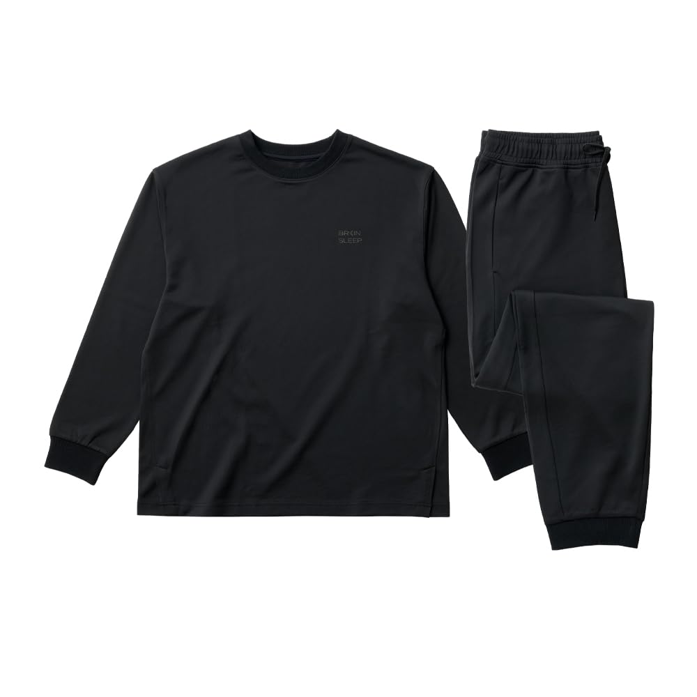 

Комплект из спортивного трикотажа Wear Recovery Sweat Top and Bottom Set Black S [Brain Sleep] чёрный