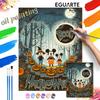 Mickey Mouse Halloween Pumpkin Oil Paint by Numbers Painting Art Kit Handmade Painting Home Decor Gift