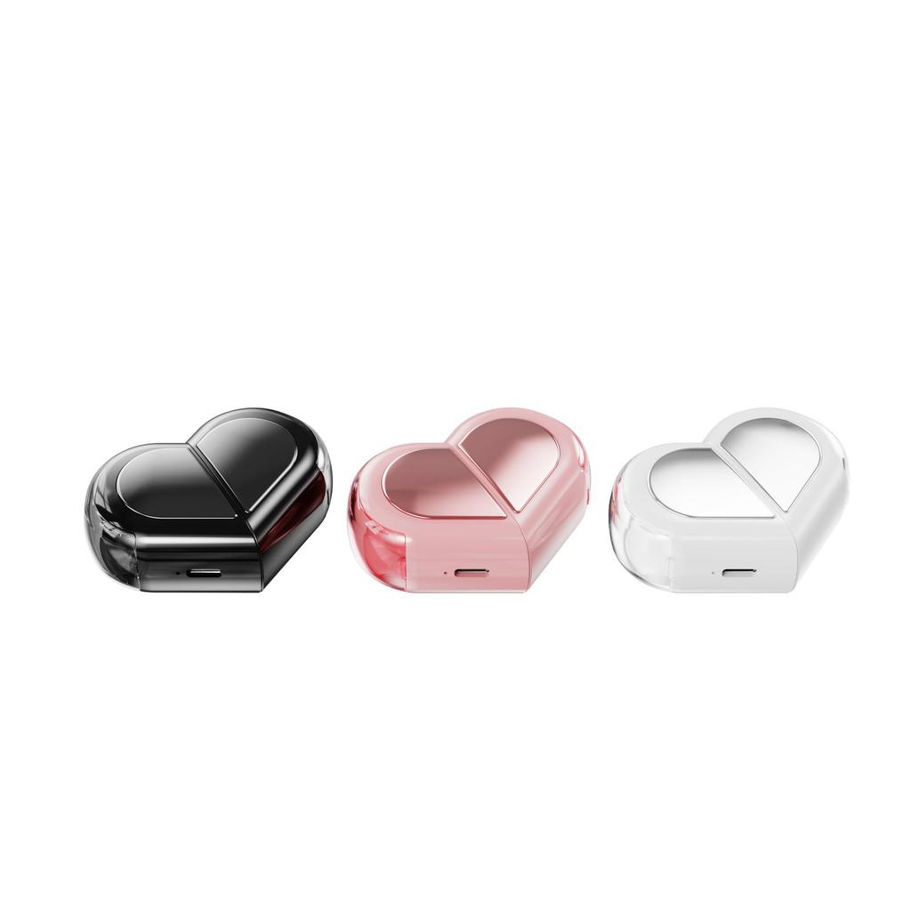 Heart-Shaped K520 Rotatable Bluetooth 5.4 TWS Headset - Deformable Dual Model
