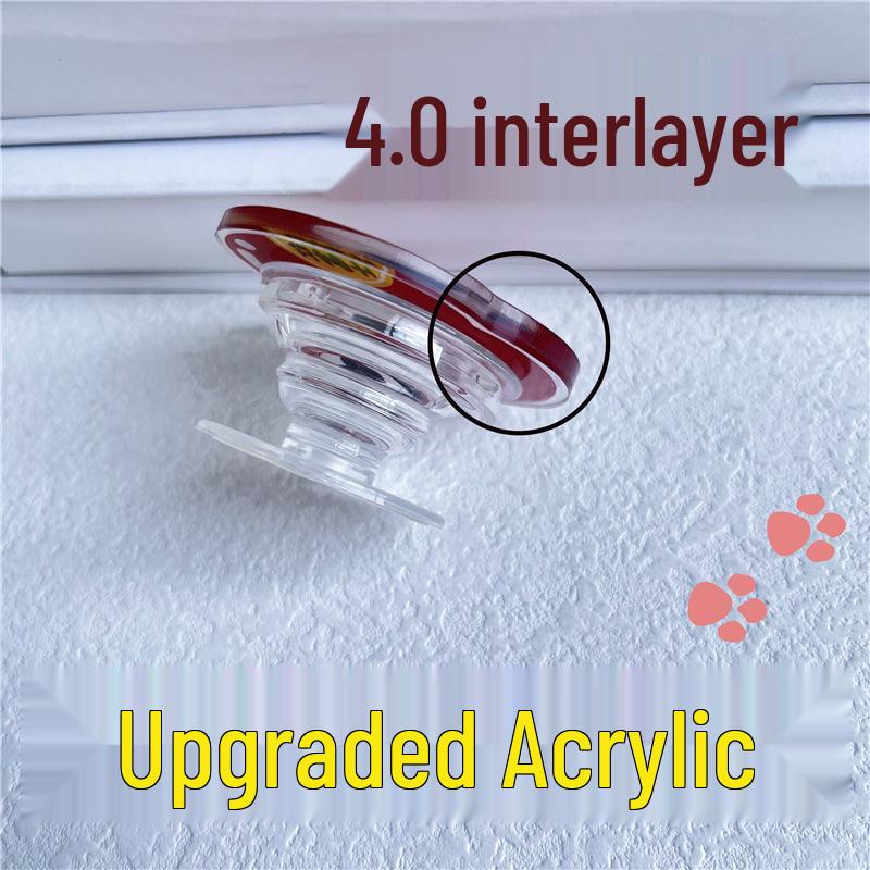 Acrylic Rotating Pet Portrait Phone Stand with Airbag and Magnetic Back