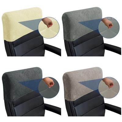 Stretchable Chair Headrest Cover, Soft Plush Rectangular Slipcover Fit 40-50cm Headrests for Office Computer Chair, Furniture, Recliner Chair