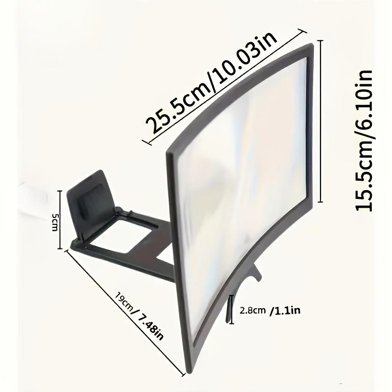 12 Inch 3D Phone Screen Magnifier Stand - Ultra HD Anti Glare & Blue Light Filter for Movies,Portable Personal Cinema Experience