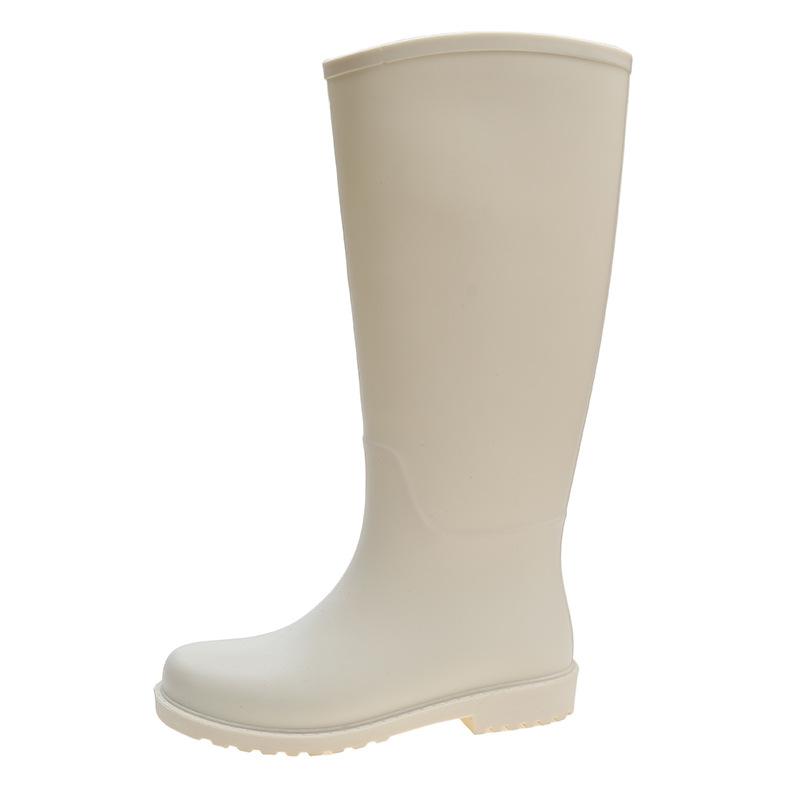 Tall Tube Fashion Rain Shoes Women's Water Boots Color Matching New Outer Wear Rain Boots Women's Adult Long Boots Waterproof Glue Shoes