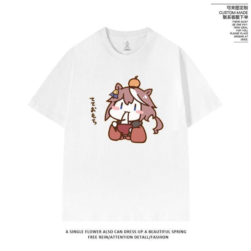 Umamusume Pretty Derby T Shirt Tokai Teio Cute Kawaii Cartoon Tshirt Summer Soft And Comfortable Cotton Short Sleeve