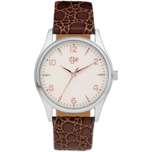 CHEAPO Roger Silver Watch (Silver/Brown) [Officially Imported]