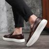 Men's Casual Shoes Fashion Leather Men Retro British Style Loafers Men Dress Shoes Outdoor Flats Monk Shoes