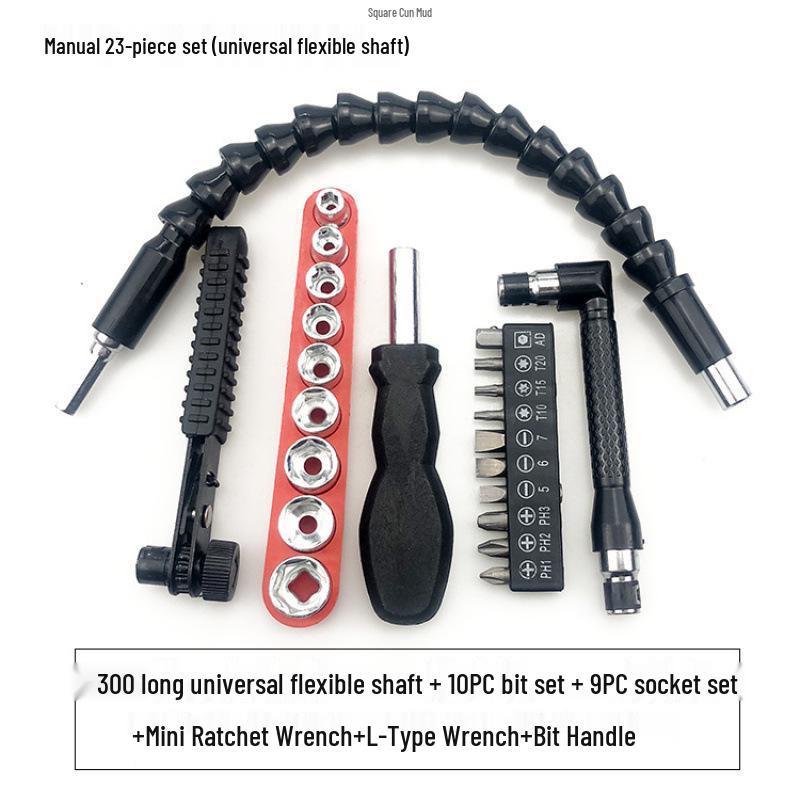 Universelle flexible Schaftverlängerung für Bohrmaschine & Schraubendreher - Multifunktional, Flexible Verbindungsstange & Bit.