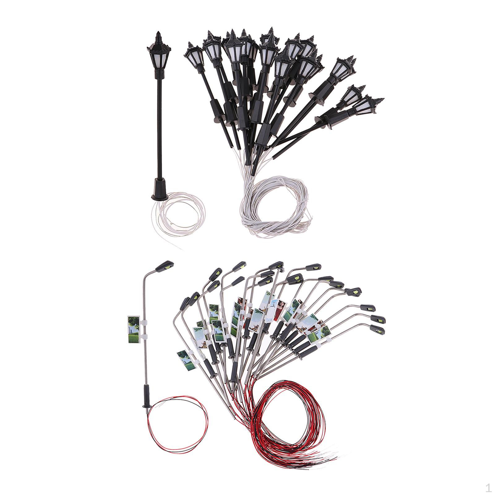 

40pcs Model Miniature Street Lights N Scale LEDs Garden 1:150