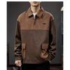Men's Trendy Spliced Pocket Sweatshirt - Simple Zipper Lapel Pullover, Carefully Selected for Spring & Autumn.