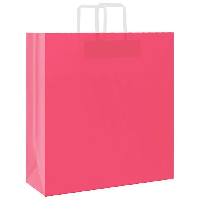 VidaXL Paper Bags 50 Pcs with Handles Pink 45x17x48 Cm, Paper Bag, Paper Gift Bag, Paper Gift Bag, Bag 4101891
