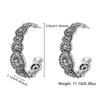 Kenjie 2024 C-Shaped Retro Irregular Earrings for Women - European & American Fashion