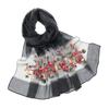 Luxury Shiny Lace Scarf Silk Women Hijab Soft Wool Shawls and Wraps Large Flower Thin Scarves Foulard Female Bufanda  New