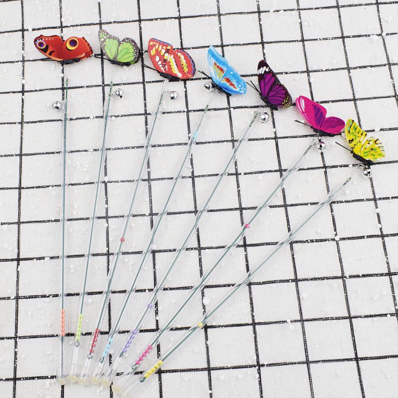Retractable Butterfly Teaser Cat Toy - Interactive & Scratch-Resistant Stick