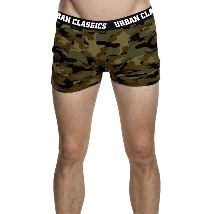 Boxer Shorts - Urban Classics - Lot de 2 - Coton 95% - Élastique - Camouflage bois