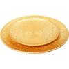 Set of 2 Golden Wooden Round Trays, Diameter 40 Cm and 30 Cm