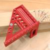 Woodworking Multi Angle Square Protractor Red Plastic Angler Scriber Woodworking Square or W/ Dowel Pins Miter Triangular Ruler